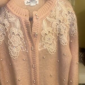Pink Embellished Sweater